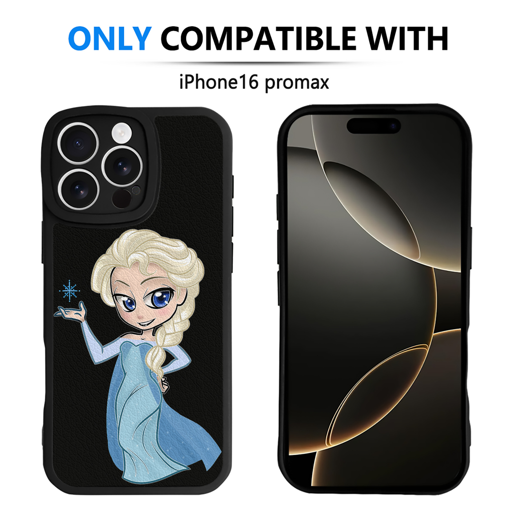 （画像用） アナと雪の女王 アンナ エルサ Frozen Anna Elsa 【iPhone 16シリーズ対応】シリコンスマホケース（レザー調） 材質：シリコン